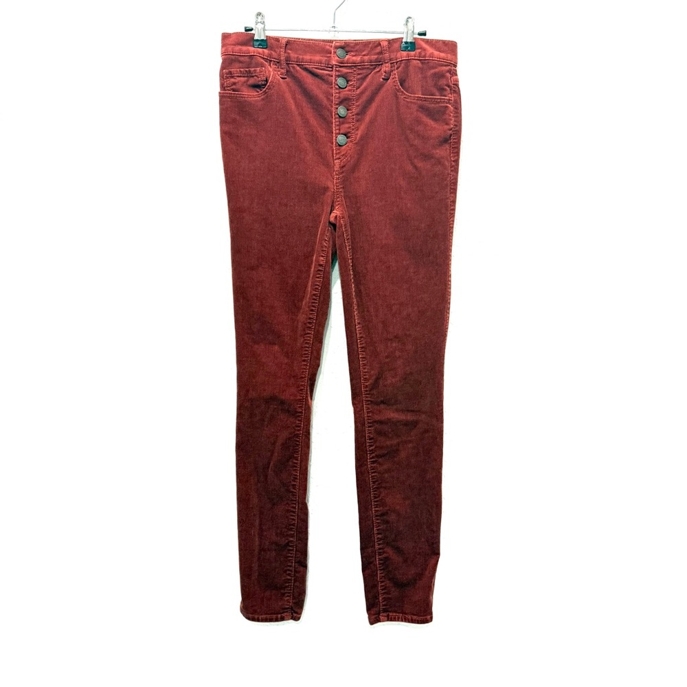 LOFT High Rise Red Corduroy Jeans‎ 6